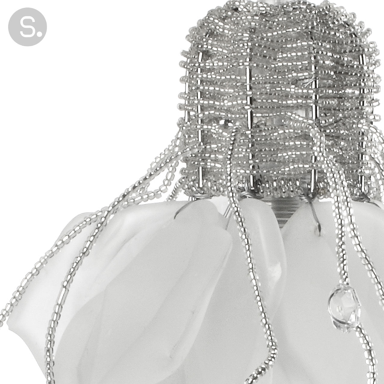 Suspension fleur pétales de verre