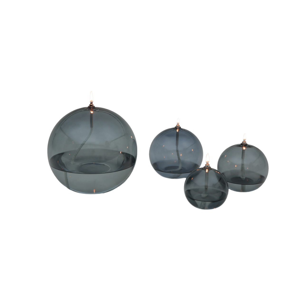 Lampes à huile sphère lisse