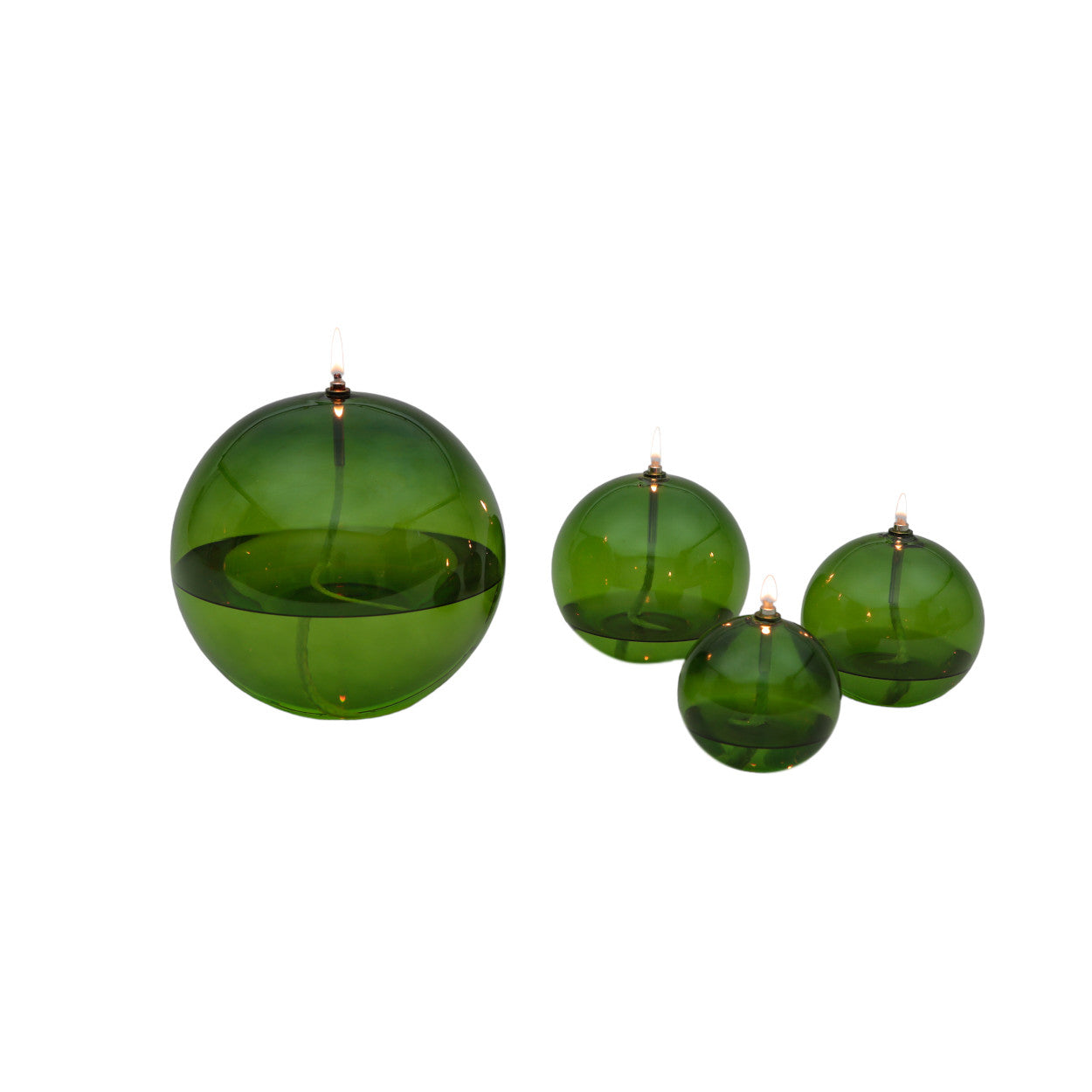 Lampes à huile sphère lisse